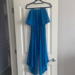 Elegant Blue Strapless jumpsuit